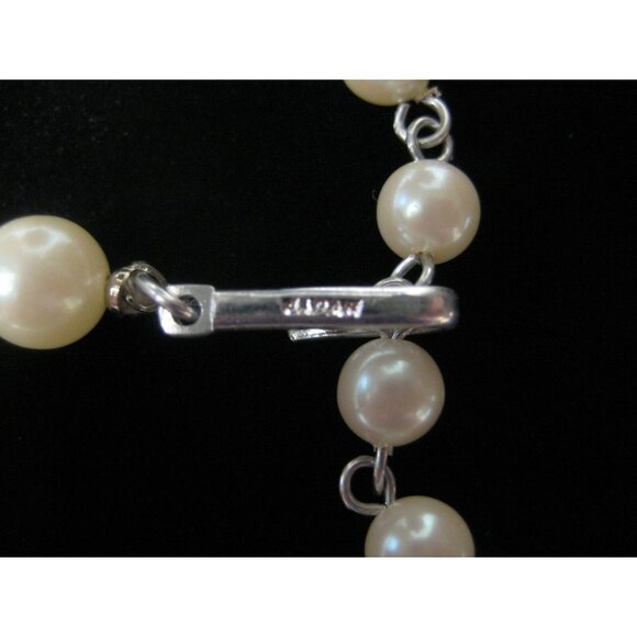 Necklace 13 In Collar Choker Imitation Pearl Beaded Jewelry Vintage 60s 50s - Picture 9 of 9